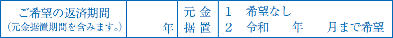 借入申込書【ご希望の返済期間】【元金据置】の正しい書き方とポイント