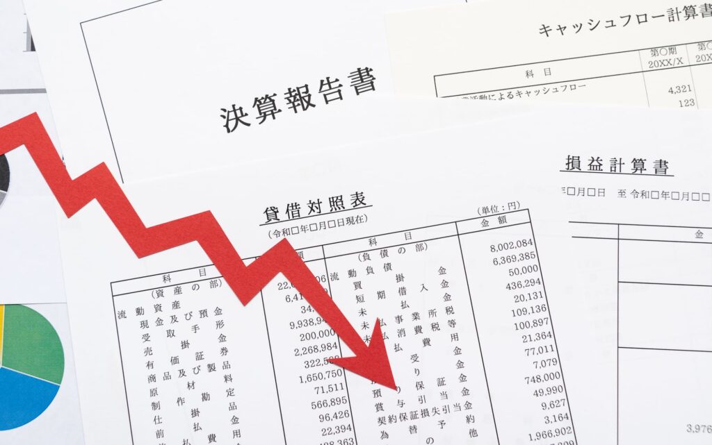 融資NG理由：決算内容が悪い