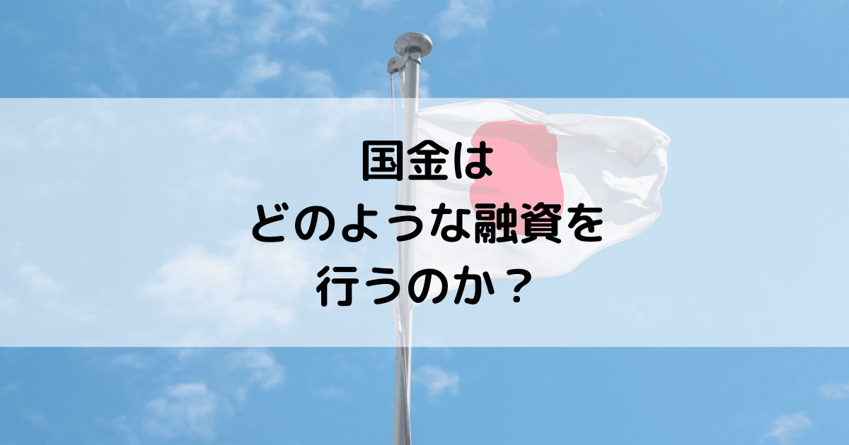 国金（日本政策金融公庫）はどのような融資を行うのか？